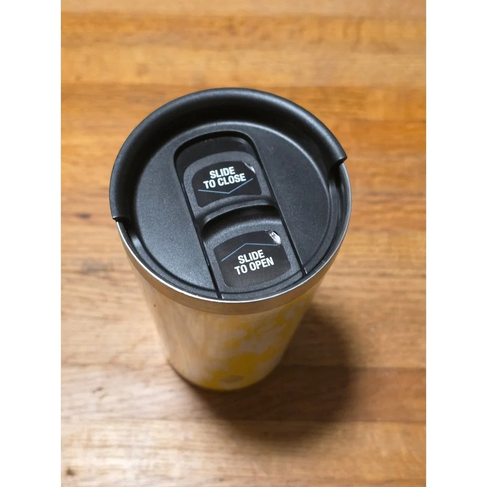 TAL Hydration Insulated Stainless Steel Tumbler Yellow White Floral Leaf 20oz